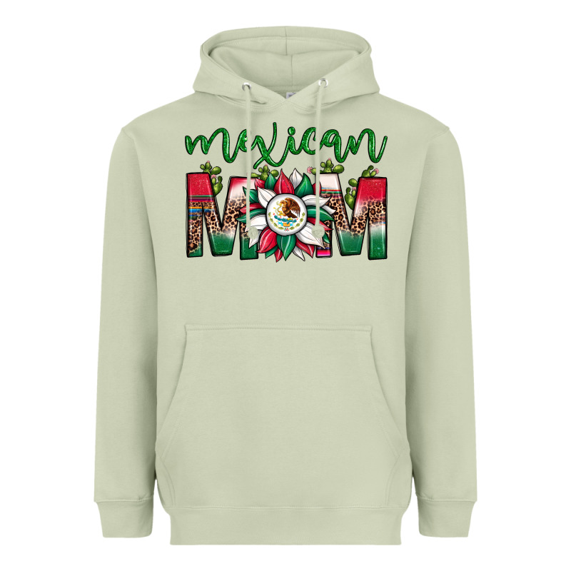 Mexican Flag Sunflower Mom Leopard Heavyweight Hoodie by JahusDesignShop | Teevron