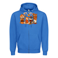 True Royal Fall Coffee Cups Zipper Hoodie - texasbilliewilder