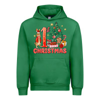 Emerald red christmas bunny 1st christmas Urban Hoodie - MaliasSmallBusiness
