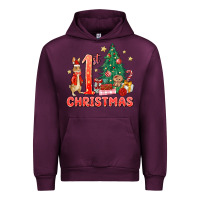 Mauve Wine red christmas bunny 1st christmas Urban Hoodie - MaliasSmallBusiness