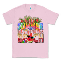 Bubblegum Pink hello summer lets go to the beach Classic Tee - texasbilliewilder