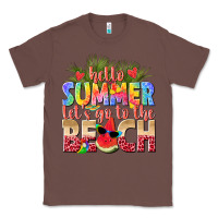 Chestnut hello summer lets go to the beach Classic Tee - texasbilliewilder