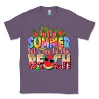 Lavender hello summer lets go to the beach Classic Tee - texasbilliewilder