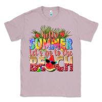 Lilac hello summer lets go to the beach Classic Tee - texasbilliewilder