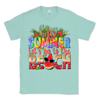 Seafoam hello summer lets go to the beach Classic Tee - texasbilliewilder