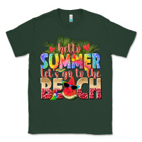 Sports Green hello summer lets go to the beach Classic Tee - texasbilliewilder