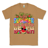 Toasted Coconut hello summer lets go to the beach Classic Tee - texasbilliewilder