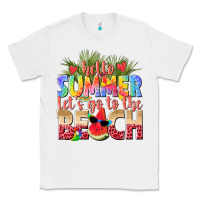 White hello summer lets go to the beach Classic Tee - texasbilliewilder