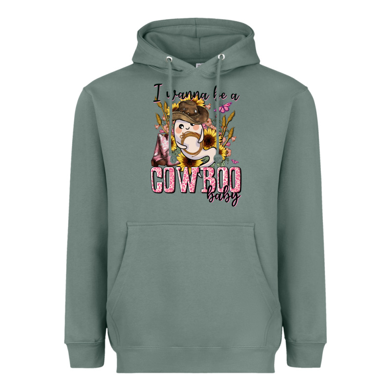 I Wanna Be A Cowboo Baby Halloween Heavyweight Hoodie by AdoDesignShop | Teevron