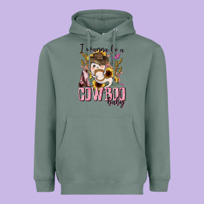 I Wanna Be A Cowboo Baby Halloween Heavyweight Hoodie Designed By Adodesignshop