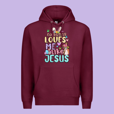 No Bunny Loves Me Like Jesus Premium Hoodie Designed By Maliassmallbusiness