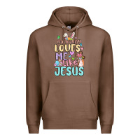 Chestnut no bunny loves me like jesus Premium Hoodie - MaliasSmallBusiness
