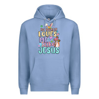 Colony Blue no bunny loves me like jesus Premium Hoodie - MaliasSmallBusiness