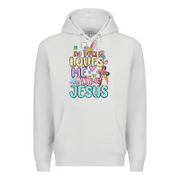 Dove Grey no bunny loves me like jesus Premium Hoodie - MaliasSmallBusiness