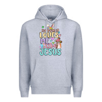 Heather Grey no bunny loves me like jesus Premium Hoodie - MaliasSmallBusiness