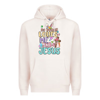Pale Pink no bunny loves me like jesus Premium Hoodie - MaliasSmallBusiness