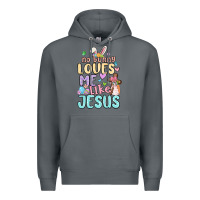Rock no bunny loves me like jesus Premium Hoodie - MaliasSmallBusiness