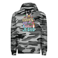 Slate Camo no bunny loves me like jesus Premium Hoodie - MaliasSmallBusiness