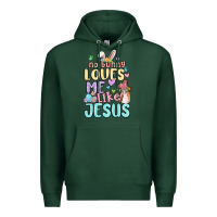 Sports Green no bunny loves me like jesus Premium Hoodie - MaliasSmallBusiness