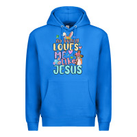 True Royal no bunny loves me like jesus Premium Hoodie - MaliasSmallBusiness