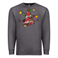 Charcoal Heather Christmas trees lights Premium Sweatshirt - JahusDesignShop