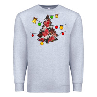 Heather Grey Christmas trees lights Premium Sweatshirt - JahusDesignShop