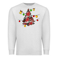 Oatmeal Heather Christmas trees lights Premium Sweatshirt - JahusDesignShop