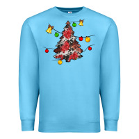 Ocean Blue Christmas trees lights Premium Sweatshirt - JahusDesignShop