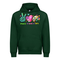 Foreset Green peace love art Urban Hoodie - NancyCooperArtShop