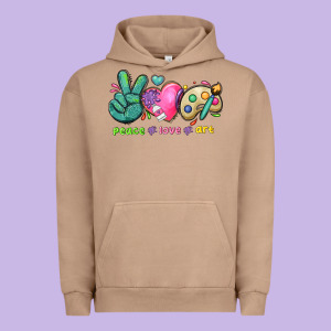 Peace Love Art Urban Hoodie Designed By Nancycooperartshop