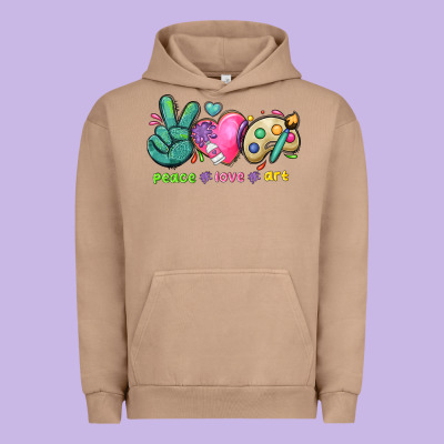 Peace Love Art Urban Hoodie Designed By Nancycooperartshop