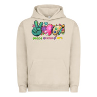 Pigment French Oak peace love art Urban Hoodie - NancyCooperArtShop