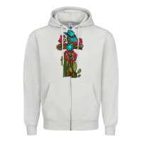 Dove Grey cross gemstone cactus roses cowboy hat Zipper Hoodie - RanaPortraitStore
