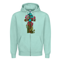 Cross Gemstone Cactus Roses Cowboy Hat Zipper Hoodie | Teevron