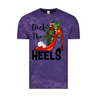 Cloud Purple deck the heels Christmas Vintage Tee - BarkalooDesign