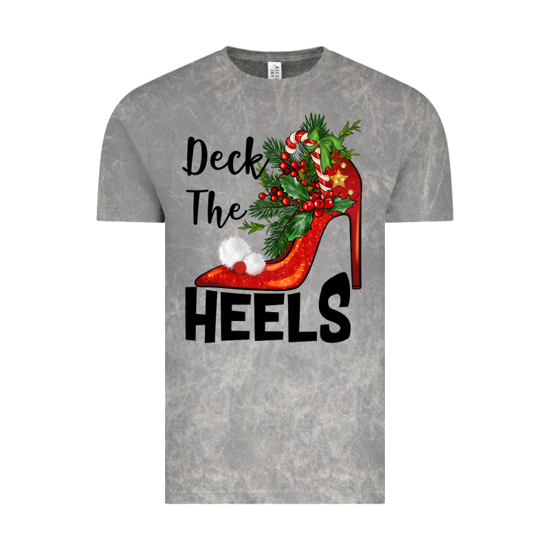Deck The Heels Christmas Vintage Tee by BarkalooDesign | Teevron