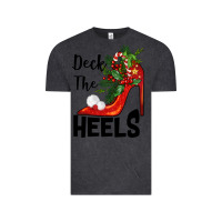 Vintage Black deck the heels Christmas Vintage Tee - BarkalooDesign