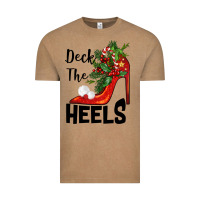 Vintage Coffee deck the heels Christmas Vintage Tee - BarkalooDesign