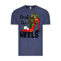 Vintage Denim deck the heels Christmas Vintage Tee - BarkalooDesign