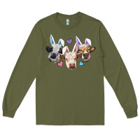 Easter Cows With Bunny Ears Long Sleeve Tee | Teevron