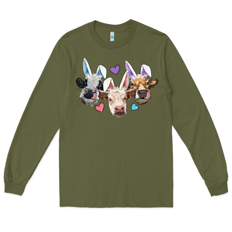 Easter Cows With Bunny Ears Long Sleeve Tee by RanaPortraitStore | Teevron