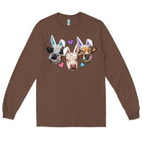 Chestnut Easter Cows With Bunny Ears Long Sleeve Tee - RanaPortraitStore
