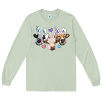 Matcha Easter Cows With Bunny Ears Long Sleeve Tee - RanaPortraitStore