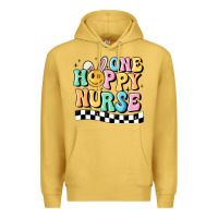 Antique Gold one happy nurse Premium Hoodie - MaliasSmallBusiness