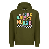 Army Green one happy nurse Premium Hoodie - MaliasSmallBusiness