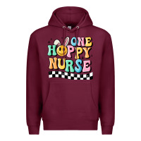 Burgundy one happy nurse Premium Hoodie - MaliasSmallBusiness
