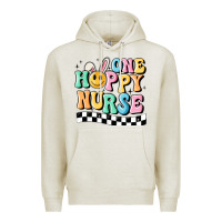 Oatmeal Heather one happy nurse Premium Hoodie - MaliasSmallBusiness