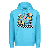 Ocean Blue one happy nurse Premium Hoodie - MaliasSmallBusiness