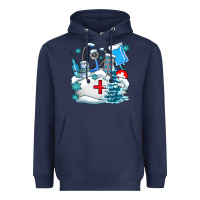 Navy Winter Nurse life Heavyweight Hoodie - AdoDesignShop