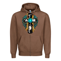 Chestnut cross gemstone wings Zipper Hoodie - RanaPortraitStore